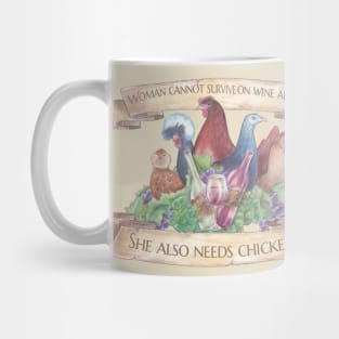 Women, Wine, and Chickens Mug